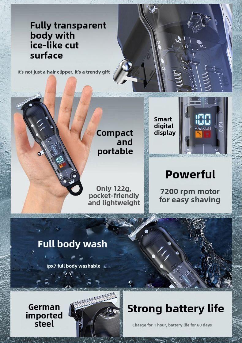 Hair clipper, electric trimmer, hair shaving machine, home-use hair clipper, professional salon-grade, rechargeable, cordless