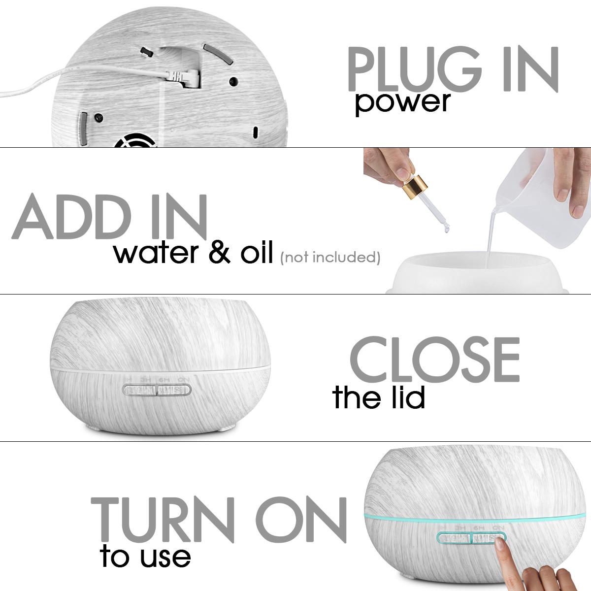 Struggling with Dry Air 550ml Family Diffuser Humidifies Purifies with 6 Therapeutic Oils & Remote-Controlled Ambiance
