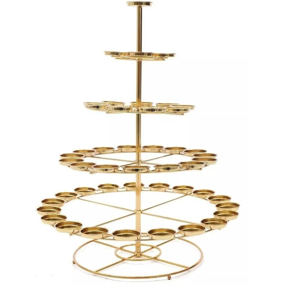 17.7 Inch Buddha Ghee Lamp Holder Light -49 Candle Holder, Buddhism Candle Holder,Golden Tree Shaped Ghee Lamp Holder Temple Home Decor Ornaments Alloy