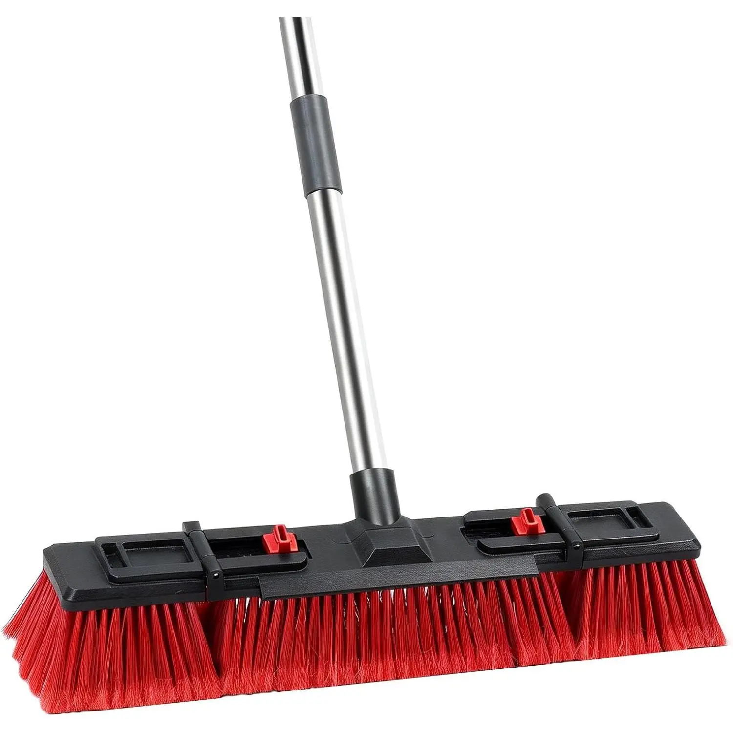 Heavy Duty Push Broom - 70" Adjustable Handle Industrial-Grade Outdoor Sweeping Tool with Synthetic Robust Bristles, Robust Construction, Surface Versatility, Shop Use, for Concrete Floors & Garage Floor Cleaning, Household Cleaning