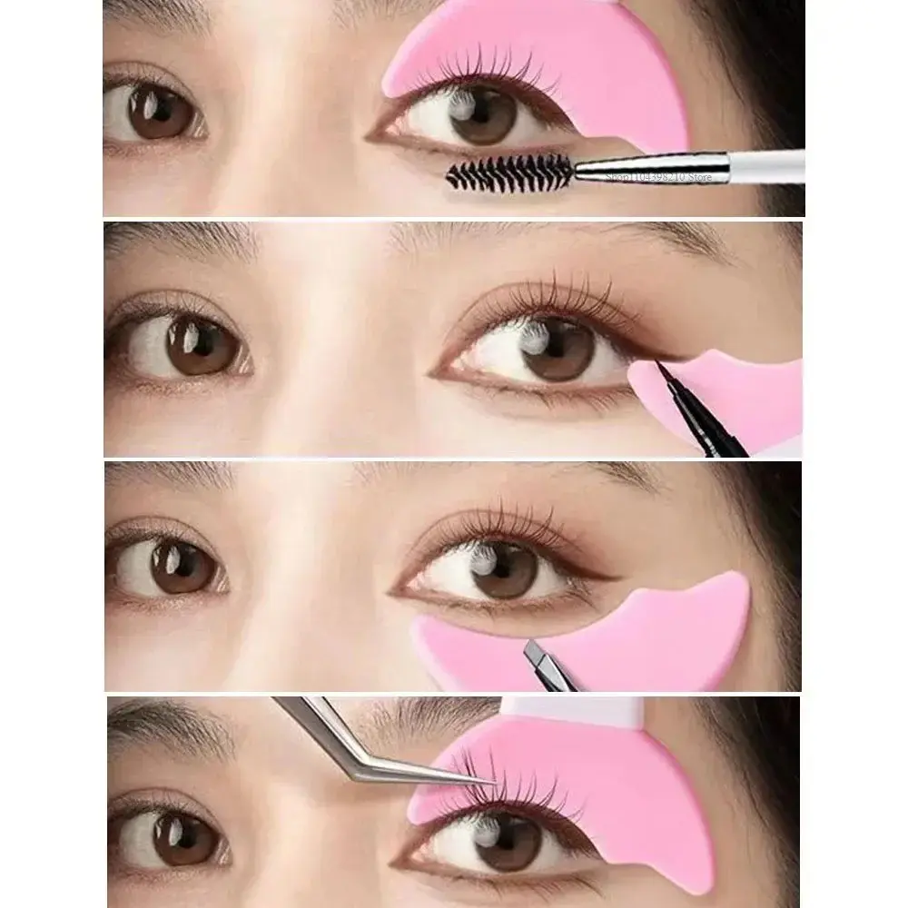 Eye Makeup Tool Set, Eyeliner Template & Mascara Shield, Brow Shaping Assistant, Beauty Cosmetic Templates, Essential Makeup Accessories