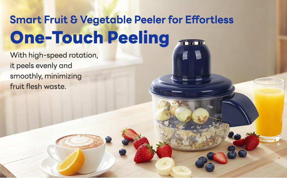 Automatic Grape Peeler Machine, Electric Garlic & Cherry Tomato Peeler Skin Remover Tool for Small Fruits, Effortless Peeling for Home Kitchen (Blue-1PC)