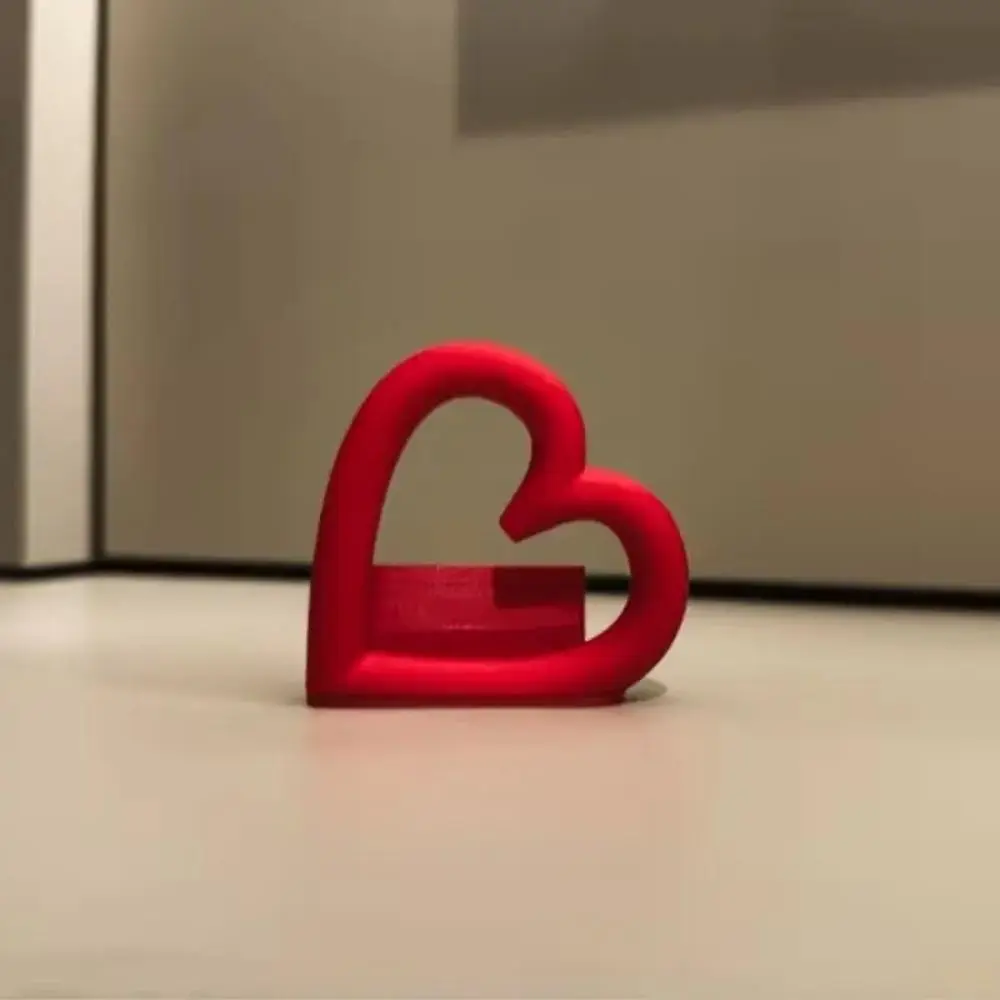 3D Printed Photo Display Stand - Modern Heart-Shaped Desktop Holder for Instant Pictures, Romantic Gift for Girlfriend, Desk Decor, Standard Size (Bag Accessory Charm)