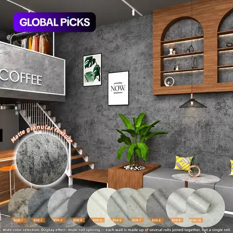 Concrete Wallpaper, 1 Count Wall Sticker, Modern Concrete Wallpaper for Bedroom, Removable Self-adhesive Interior Wall Mural, Peel & Stick Textured Tile Sticker, Home Decor, Peel And Stick Wallpaper