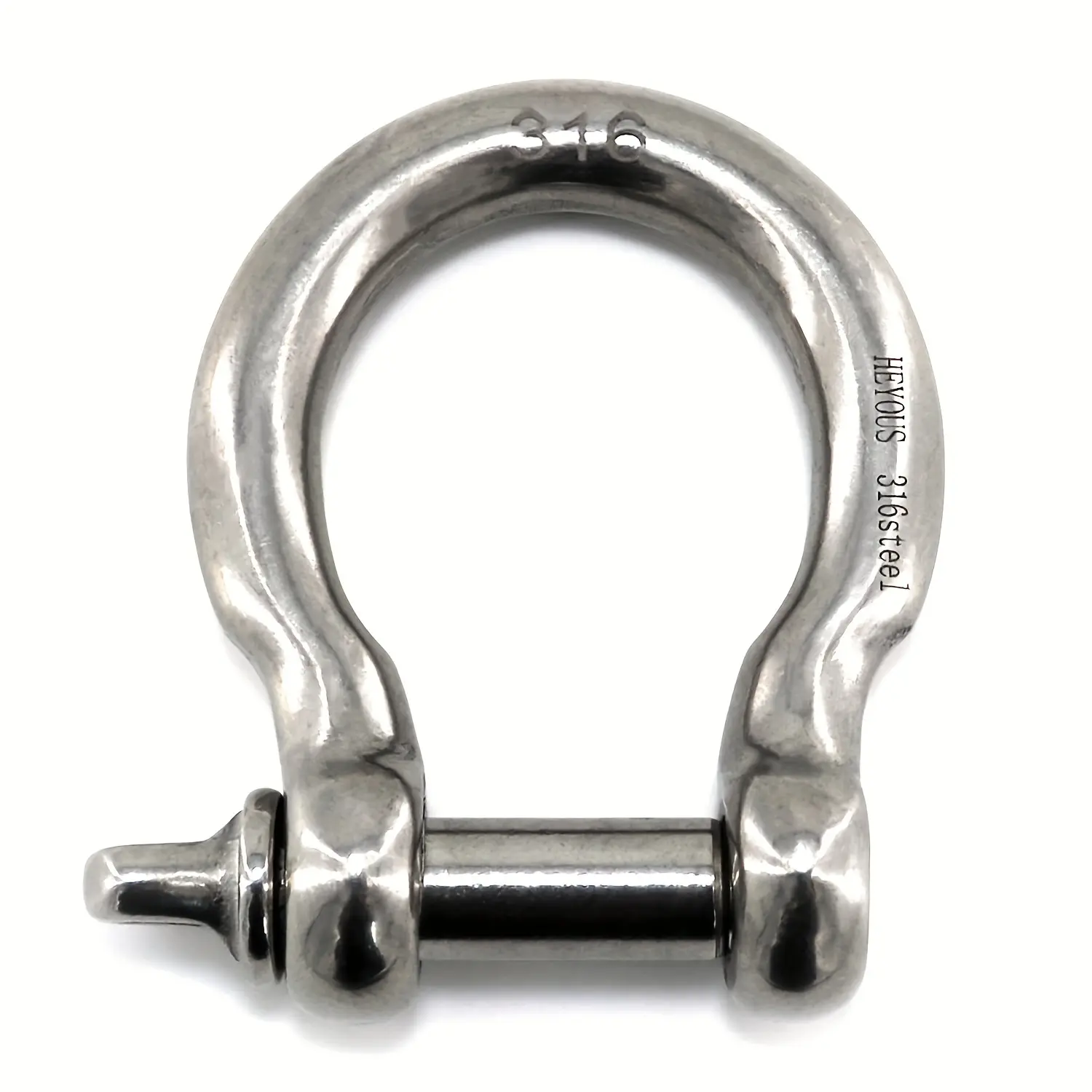 Stainless Steel Heavy Duty Bow Shape Screw Pin Anchor Shackle, 1 Pack 5/8-Inch (14mm) Load Clamp for Chains, Wirerope, Lifting, Paracord, Outdoor Camping Survival Rope Bracelets (Home Improvement, Garden Supplies Use)