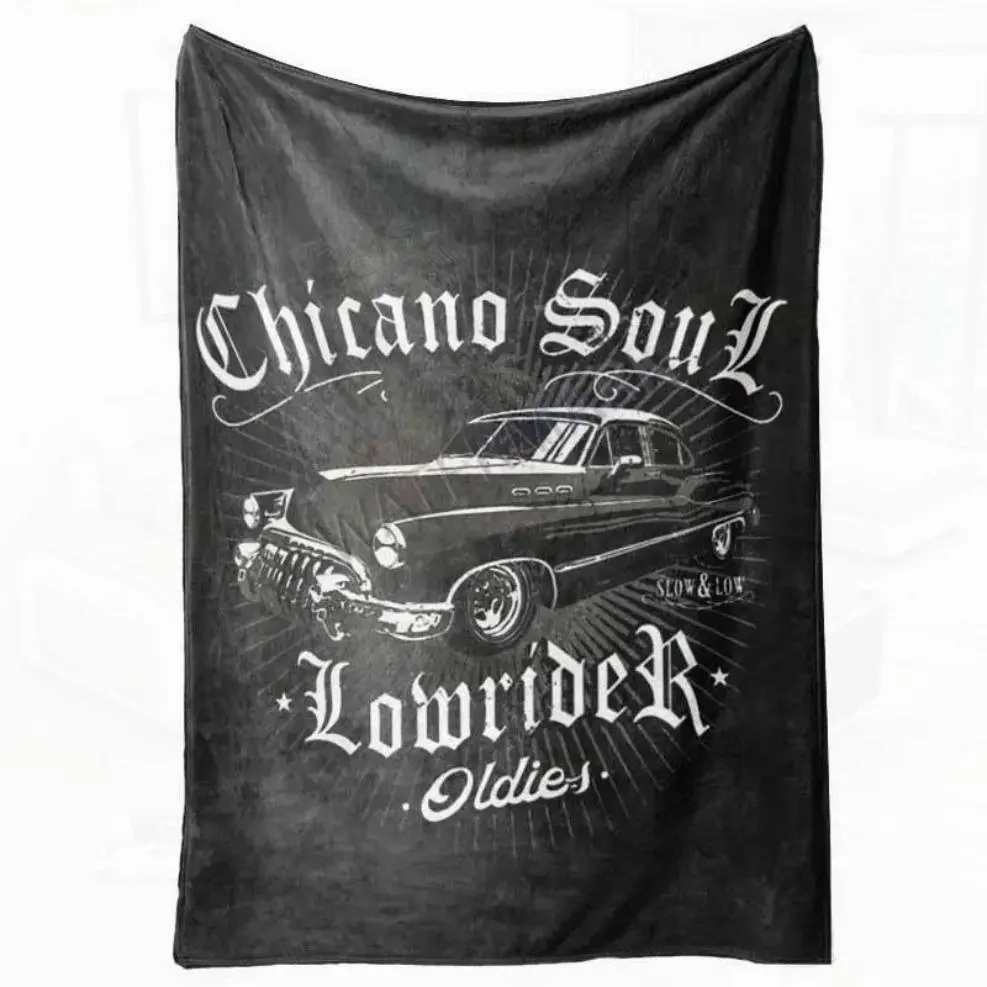 Soft Sofa Flannel Blanket Stylish Lowrider Chicano Culture Lowrider Scene Mexican American Los Angeles y Chicana Rider Accessory chicano blanket