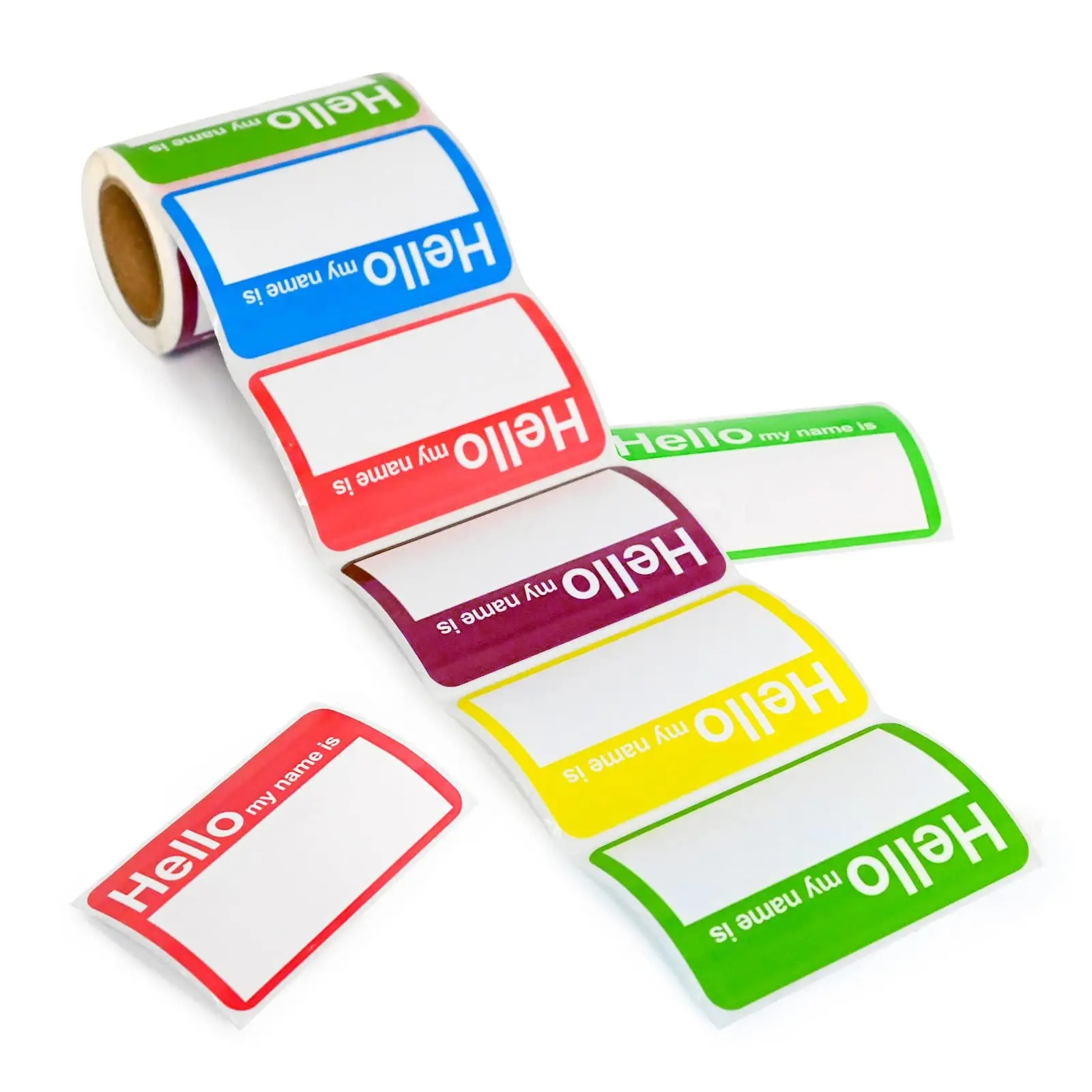 200pcs 3.5*2.25in Colorful Name Tag Stickers, Handwritten Name Stickers, Classroom Reward Stickers, Personalized Label Stickers for Kids & Adults