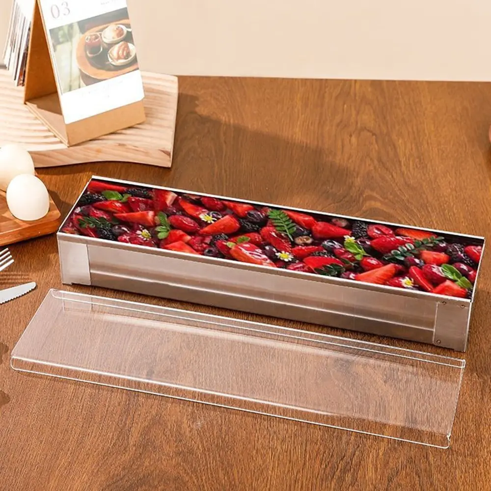 Tiramisu Mold Set with Lid, Stainless Steel Rectangular Tiramisu Box, Ideal for Home Use, Bakery, Party Cake Making, 1 Set/2 Sets