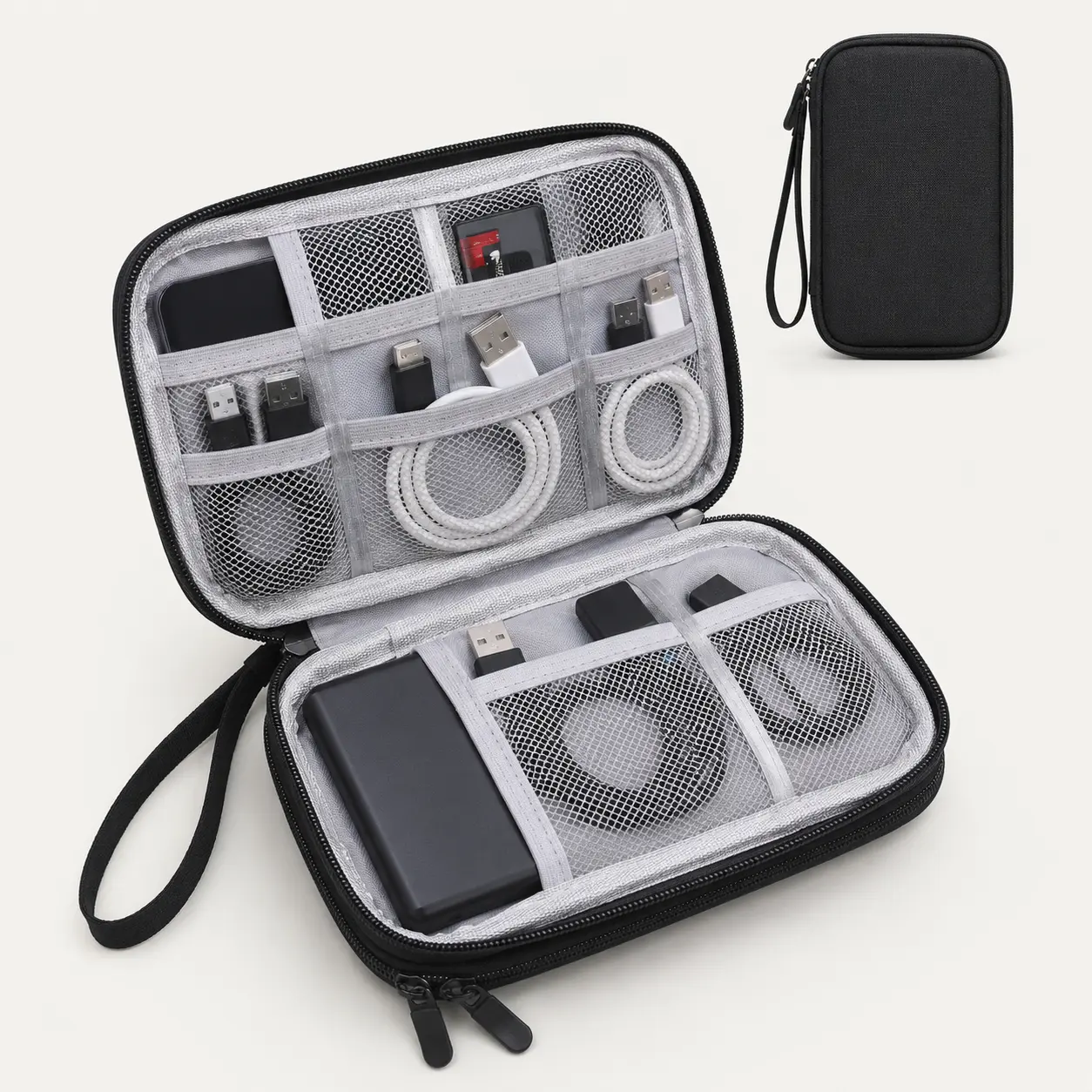 Waterproof Electronic Accessories Storage Bag, Cable Organizer, Travel Essentials Storage Pouch, Travel Gadgets, Easy To Carry Storage Bag for Home & Travel