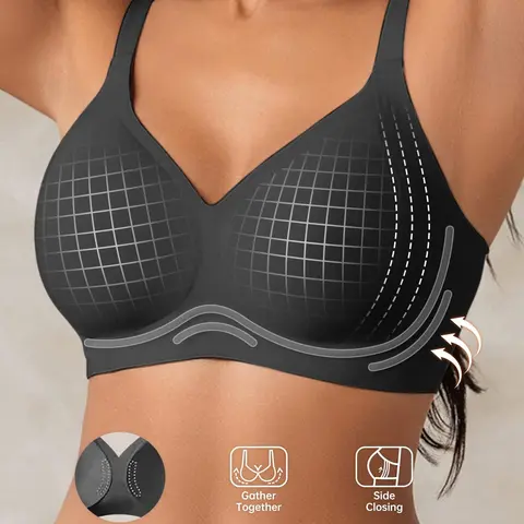 Jelly Wireless Women Comfortable Push Up Bras Wireless Seamless Full Coverage Bra Buttery Soft Everyday Tshirt Bra Perfect for Casual Use Underwear