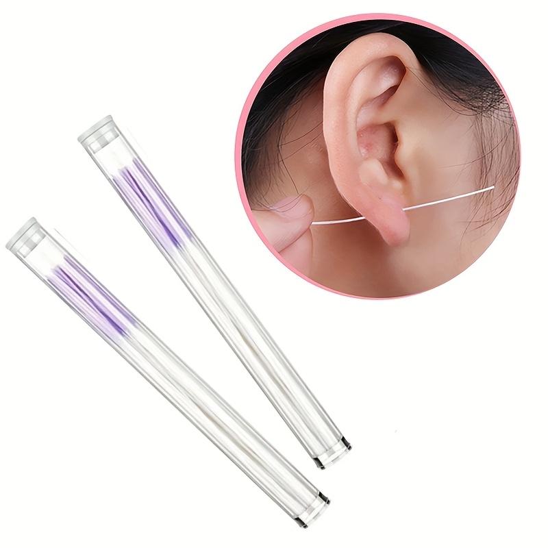 120 Pcs Earwax Cleaning Dental Floss, Non-Invasive Plastic Ear Care Tool Earwax Removal Tool for Men & Women, Prevents Ear Plugs, Hygienic Daily Use