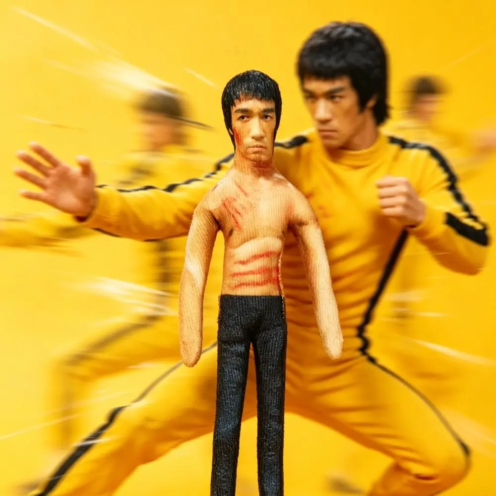 Cosplay Prop New Style Bruce Lee Doll With Wire Frame Poseable Figure Movable Joints Abstract Toy