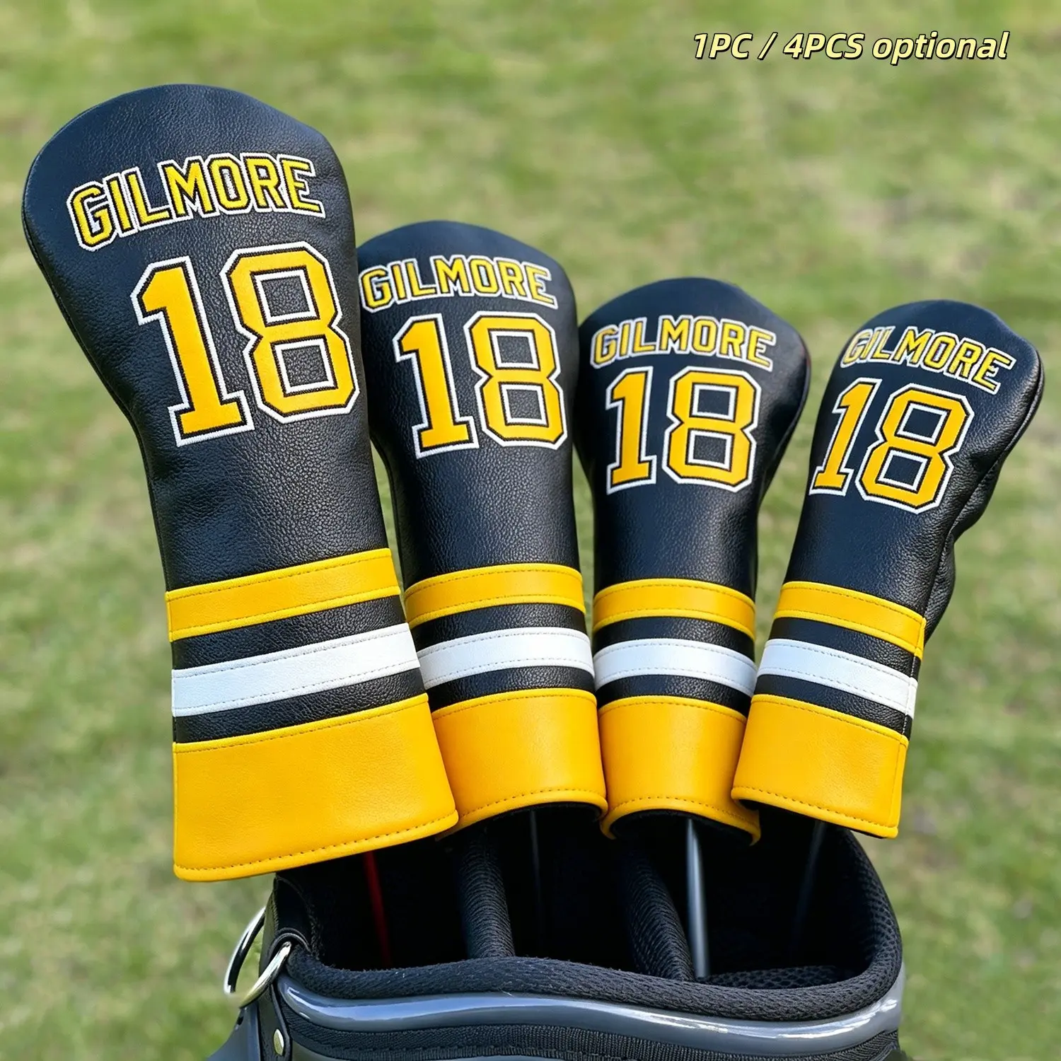 18 Golf Head Covers, Wooden Golf Club Head Covers, Protective Universal Golf Club Head Covers, Hot Selling Cross-Border Model, Golf Accessory
