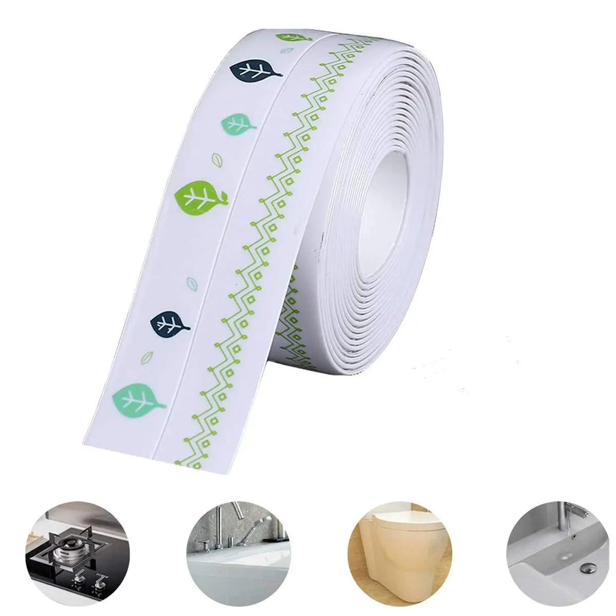 Caulk Strip, Caulking Tape, PVC Caulk Strip for Bathtub Kitchen Sink Toilet Wall  Protect