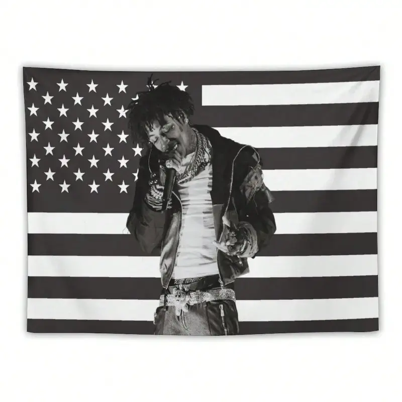 1pc Lightweight YB-Inspired Synthetic Musical Flag Tapestry - 2D Printed, 3x5ft Single-Sided Home Wall Hanging, Hanging Wall Art for Boys' Room Decor, Outdoor Home Decor Accessory