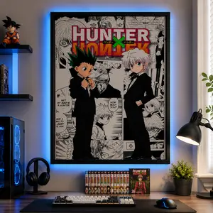 Hunter x Hunter Anime Poster - Hxh Gon Killua Poster - Hxh Poster - Hxh Anime Poster - Hunter x Hunter Wall Art - Hxh Print - Hisoka -Leorio Anime Poster Wall Art Print vintage anime poster anime fan manga lover fan art