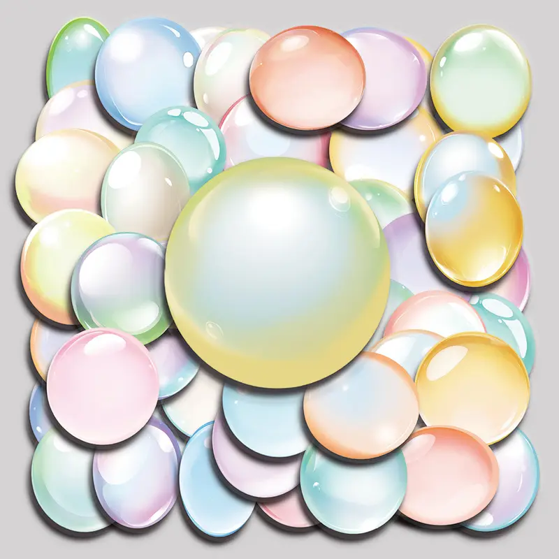 50PCS Bubbles Aesthetic Vinyl Stickers Pack for Laptop Water Bottle Phone Case Skateboard Journal Scrapbook DIY Decoration