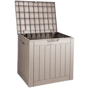 Outdoor Storage Box Resin Deck Box 31 Gallon Patio Waterproof Organizer