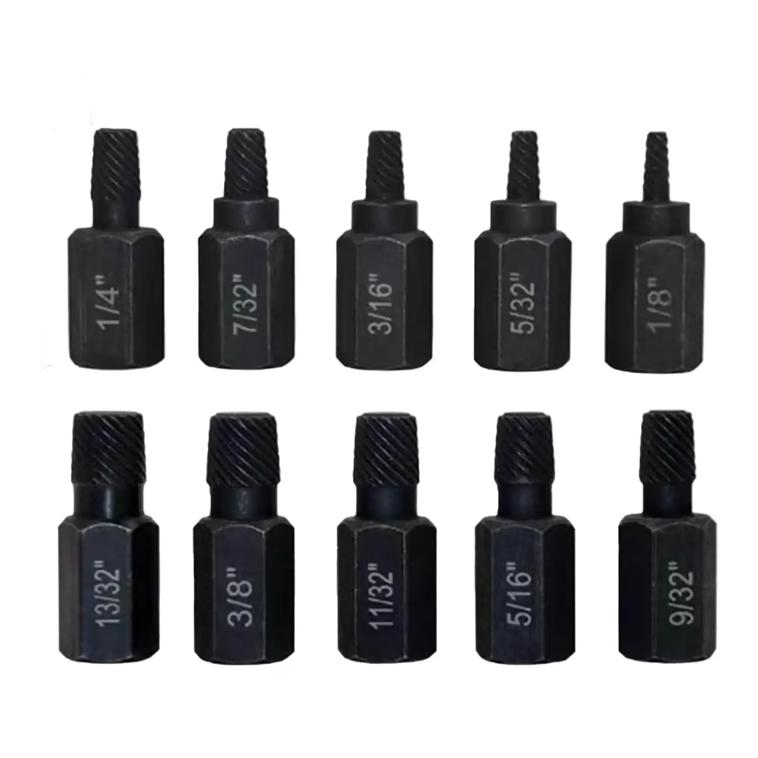 10pcs screw extractor kit, easy out, Anti-Thread Bolt Kit, Broken Screw Removal Tool Set, Thread Repair Equipment, Complete Extraction Kit for Damaged Screws, DIY Tools, Assembly Disassembly Tools