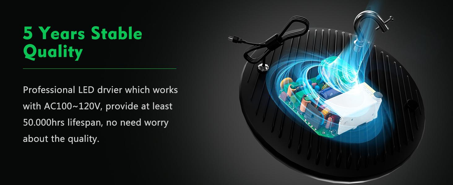 200W UFO LED High Bay Light 28000lm (Eqv.800W MH/HPS) High Bay LED Lights 5000K Warehouse Light with US Plug UFO Bay Lighting Energy Saving Upto 3800KW/5Yrs(5Hrs/Day) -ETL Listed 200W UFO LED High Bay Light 28000lm (Eqv.800W MH/HPS) High Bay LED Lights 5000K Warehouse Light with US Plug UFO Bay Lighting Energy Saving Upto 3800KW/5Yrs(5Hrs/Day) -ETL Listed