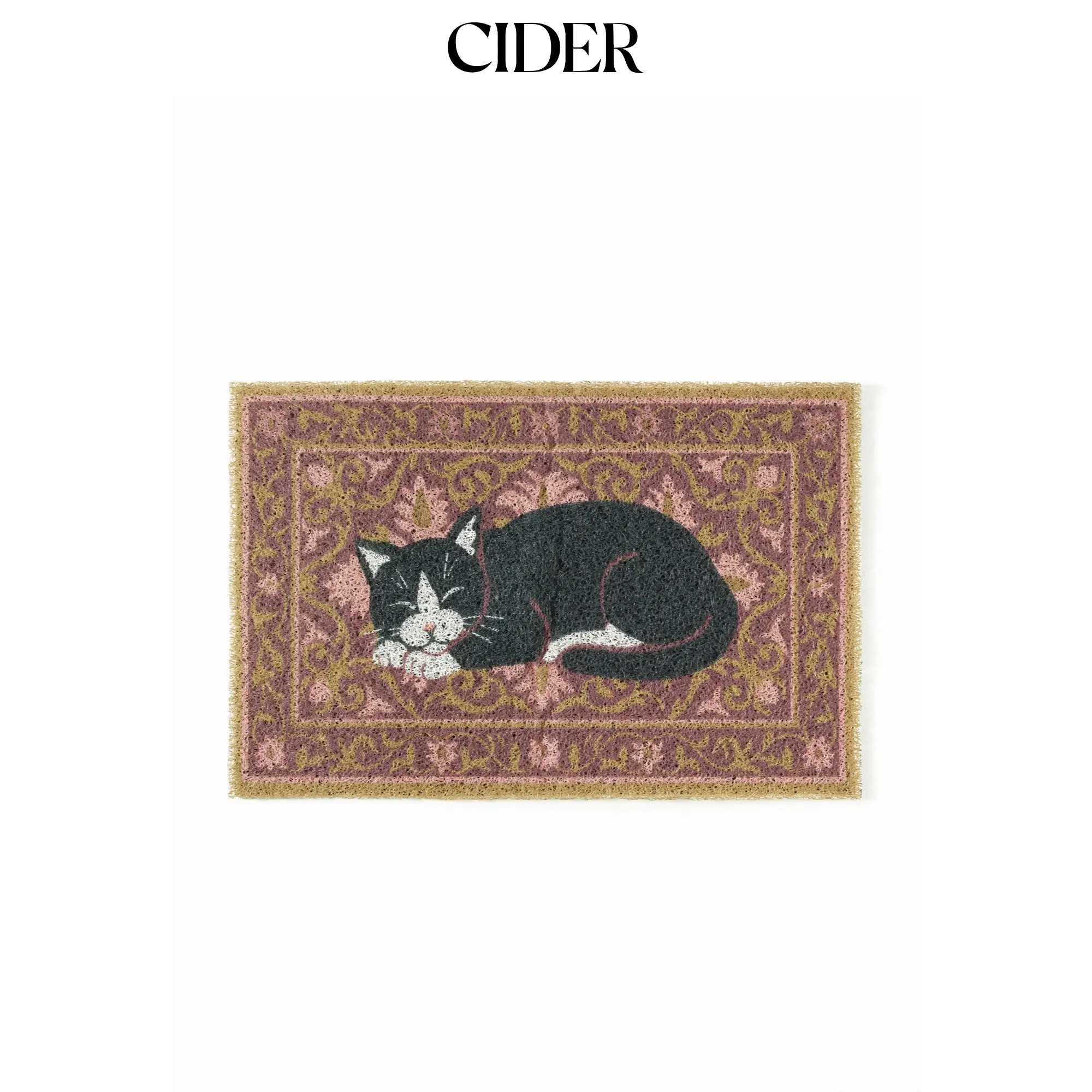 Cider CAT & FLOWER DOOR MAT