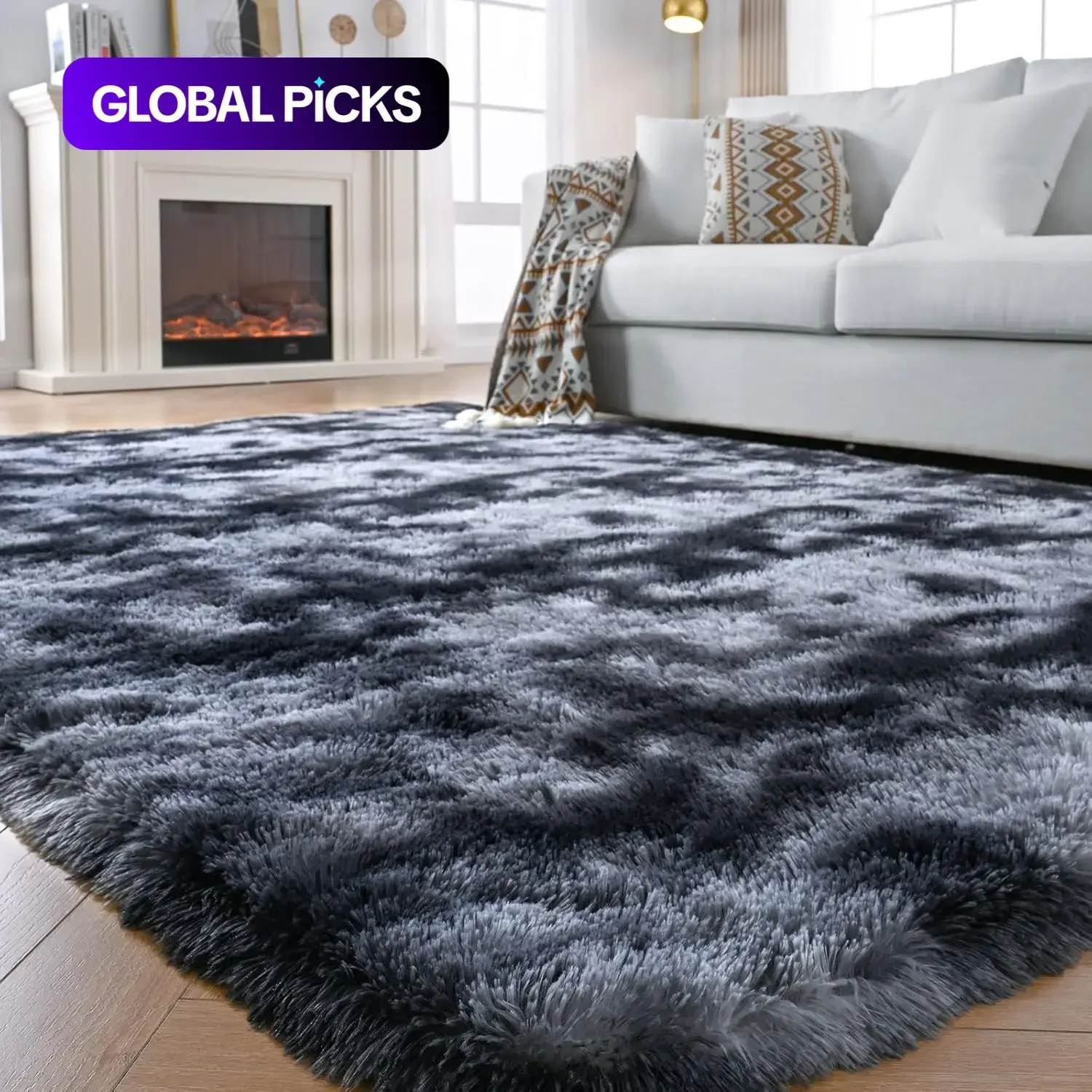 Solid Color Faux Fur Rug, 1 Count Soft Plush Rug, Fluffy Area Rugs, Decorative Carpet for Home Living Room Bedroom, Room Decor, Home Decor #GLOBAL PICKS