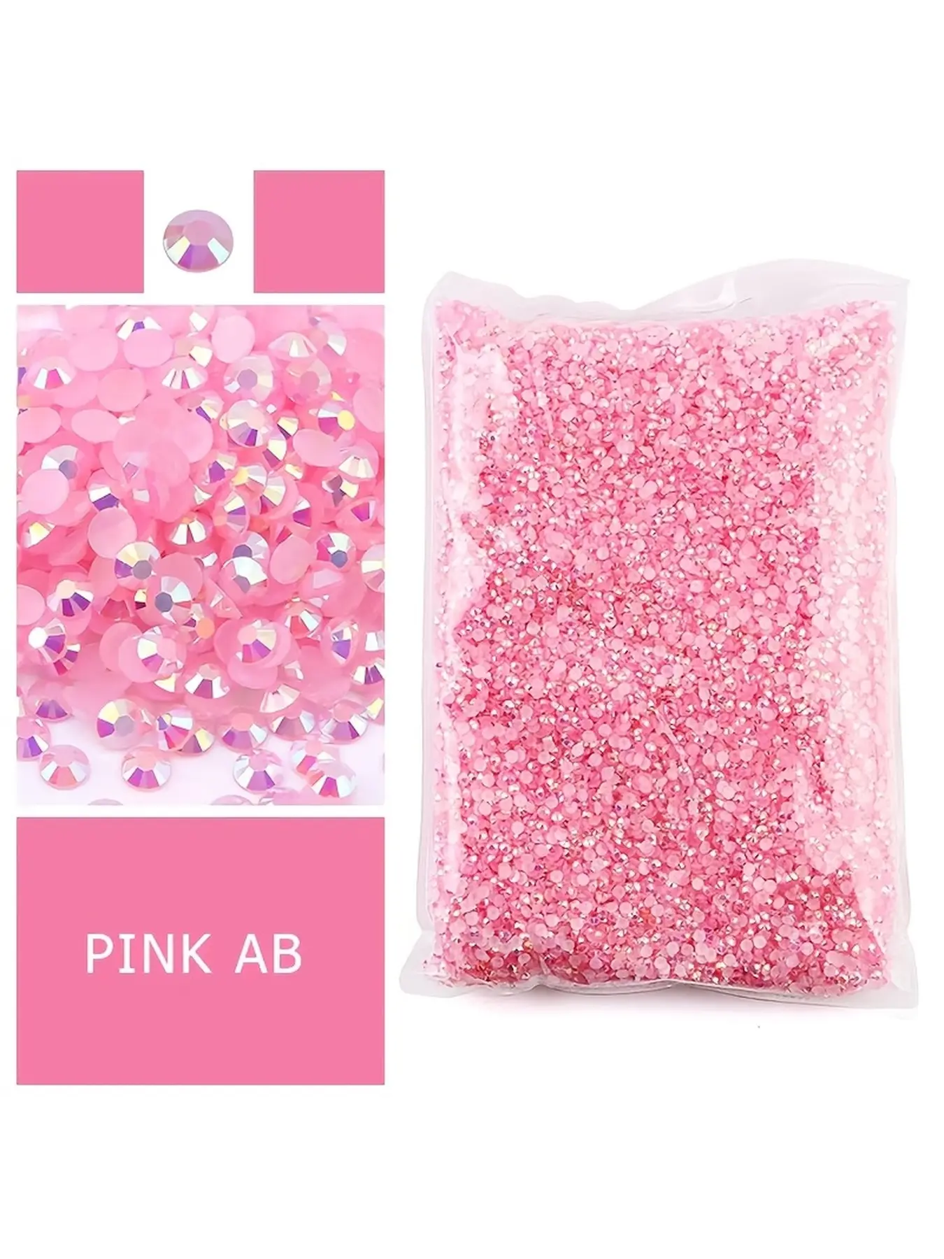 5000Pcs 3mm Jelly AB Resin Rhinestones, Flatback Rhinestones for Phone Cases, Shoes, Clothing, Tumblers & DIY Craft Decorations, Bling Rhinestone Decoration