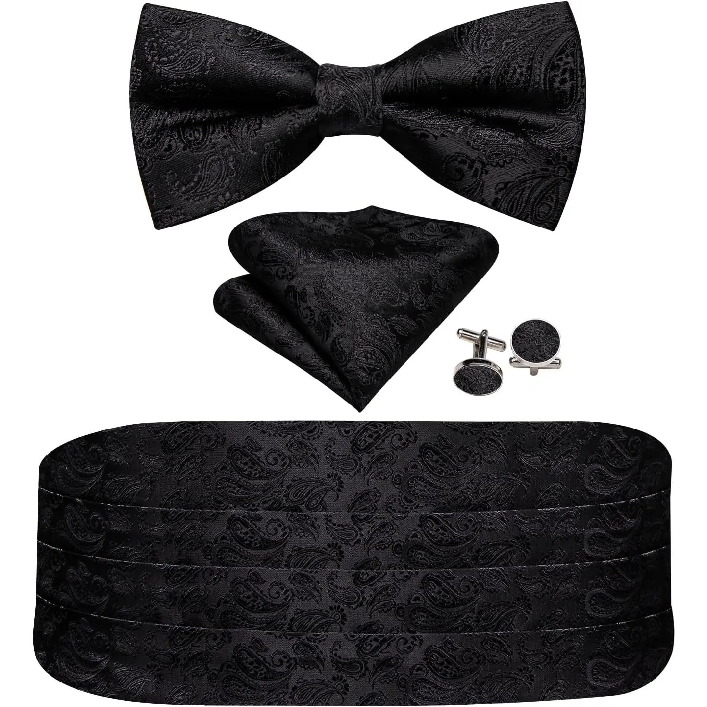 Pure Black Paisley