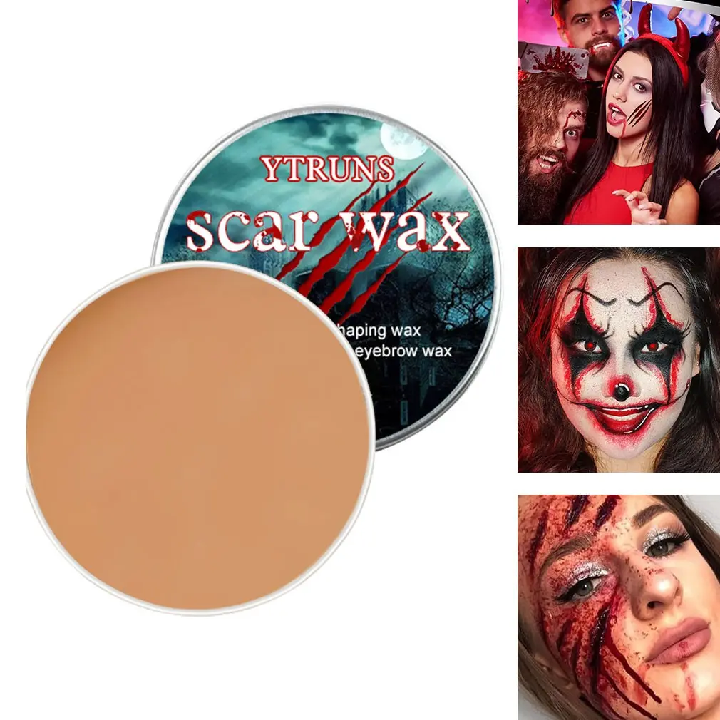Halloween Scar Wax Makeup, Face Body Skin Sculpting Wax, Special Effects Fake Wax, Easy to Shape, Stage Cosplay Horror Party Costume