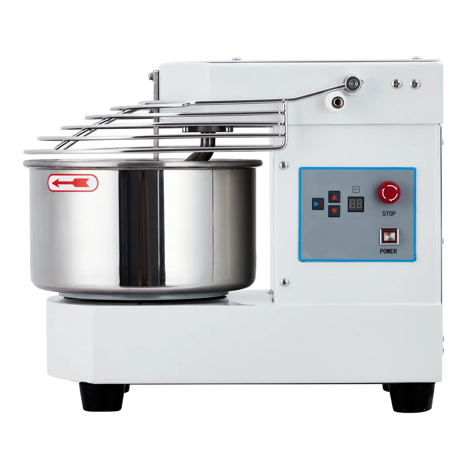 GARVEE10Qt Commercial Food Mixer, 650W Dual Rotating Dough Kneading Machine with Touch Screen, Timer & Safety Shield for Bakery & Restaurant