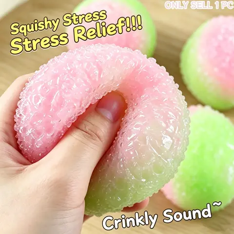 Squishy Stress Ball, Moldable Non-Rebound Asmr Fidget Toy, Dual-Color Squeeze Ball for Anxiety Relief, Sensory Toy for Teens & Adults, Soft Squeeze Squishy