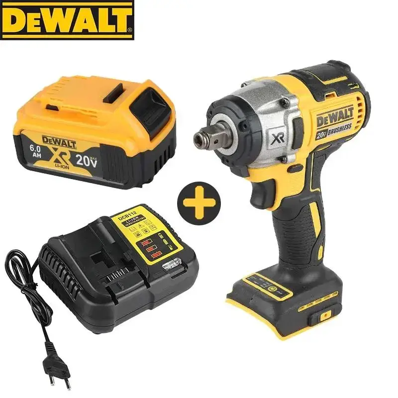 Dewalt DCF880 Cordless High Torque Brushless Impact Wrench, 20V Rechargeable Lithium Battery Electric Power Tool, 203Nm Heavy Duty Hardware