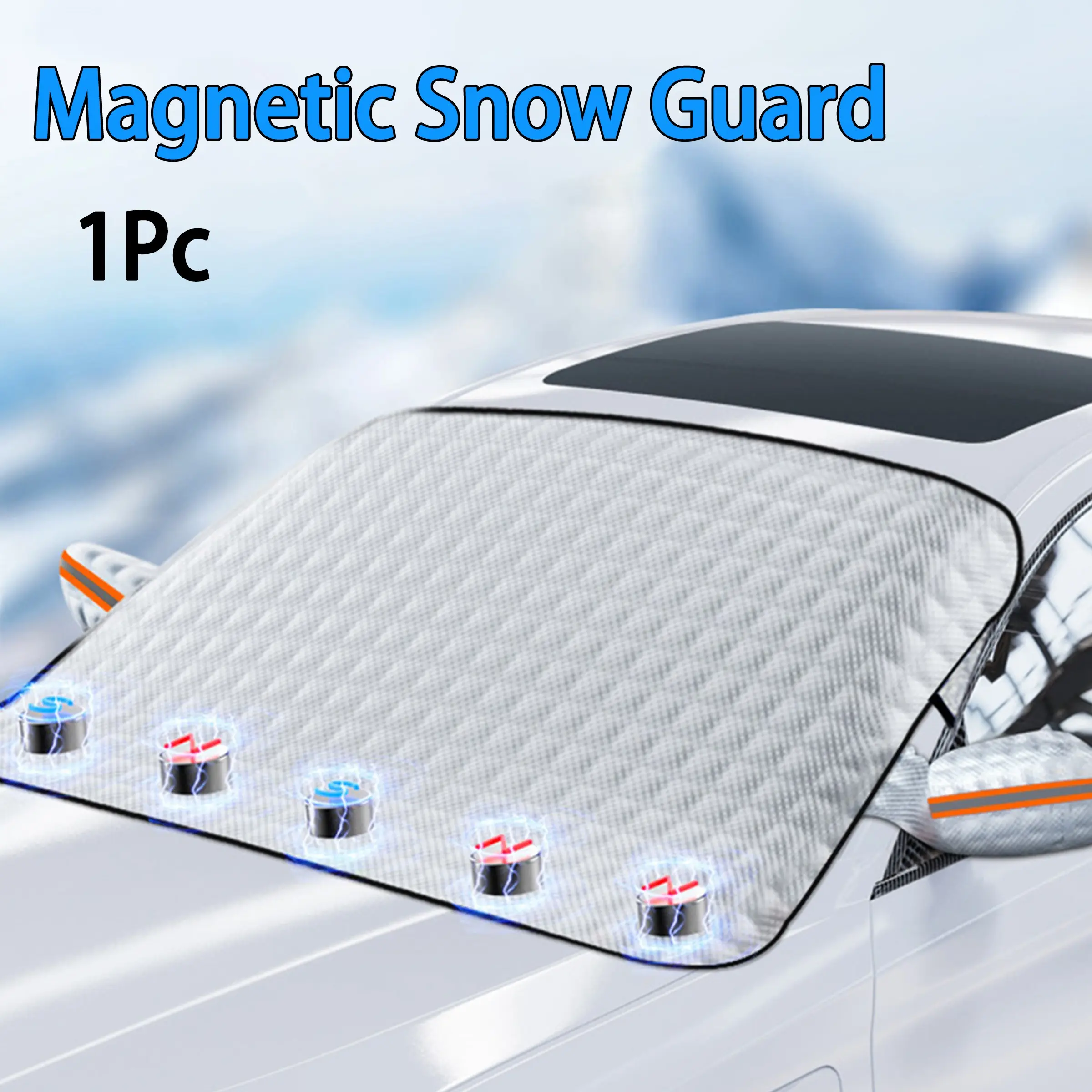 Magnetic Windshield Cover, Summer Heat Insulation Sunshade, Winter Snow Protection, Waterproof Dustproof, Portable Car Window Accessory