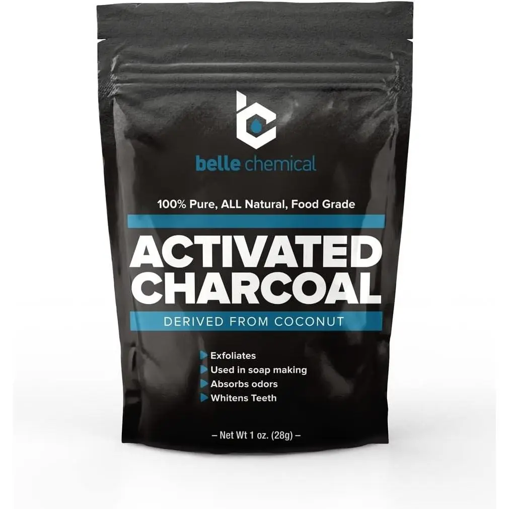 Organic Coconut Activated Charcoal Powder Food Grade Kosher for Teeth Whitening Facial Scrub Soap Making 1 Ounce