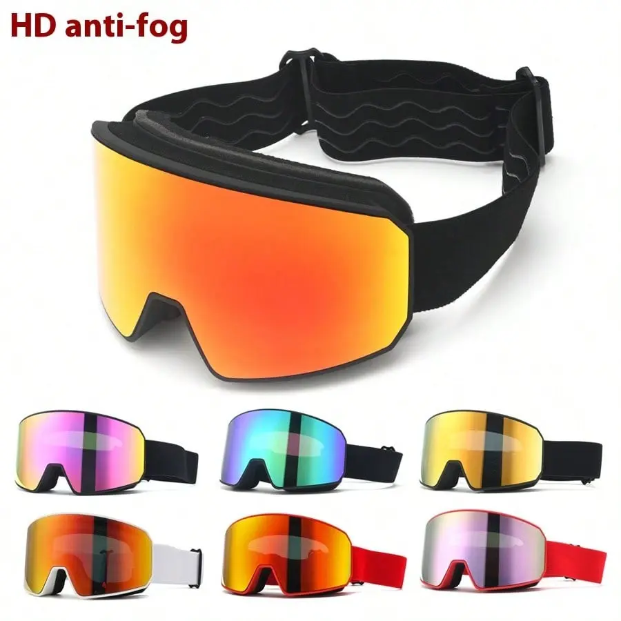 Double-Layer Anti-Fog Ski Goggles, UV Protection Outdoor Sports Sunglasses, Snowy Mountain Hiking Eye Protector, Essential Gear for Winter Activities, Skiing Eyewear, Protective Gear
