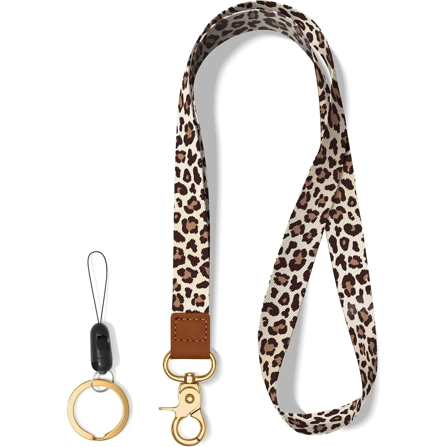 Cute Cartoon Lanyard for Women, 18" Long Polyester Neck Strap with Detachable Buckle for Keys, ID Badge Holder, Wallets & Bags, Synthetic, Multiple Colors, Soft Polyester, Cartoon Print, Key Fob Holder, 18" Length, Cute Cartoon Style