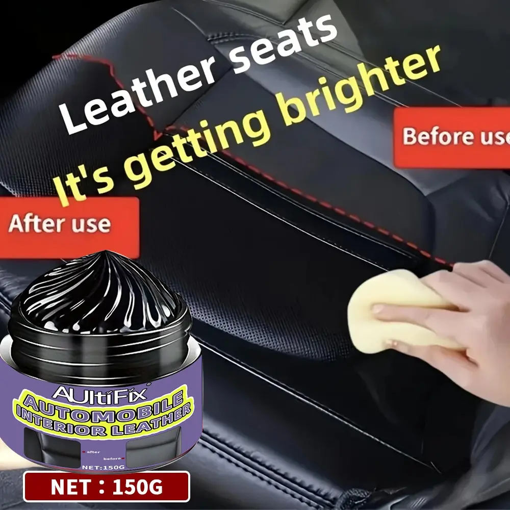 150g Car Interior Leather Care Cream | Revive Old Leather, Prevent Dry Crack, Dustproof Polishing Balm, Interior Detailing Products