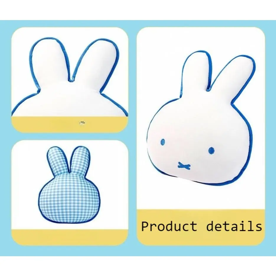 New Kawaii Miffy Rabbit Pillow Travel Sleeping Neck Pillow High Beauty Doll Pillow Children's Toy Gift Girl Gift