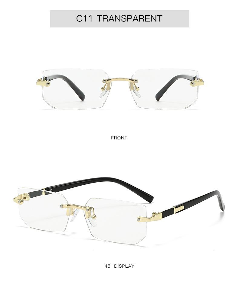 New Frameless Fashion Sunglasses European and American Trendy Cut Edge Sunglasses Personality Jelly Color Sunglasses Frameless Sunglasses Retro Vintage Sunglasses for Women Polarized Driving Sunglasses Trendy Sunglasses UV400 Protection