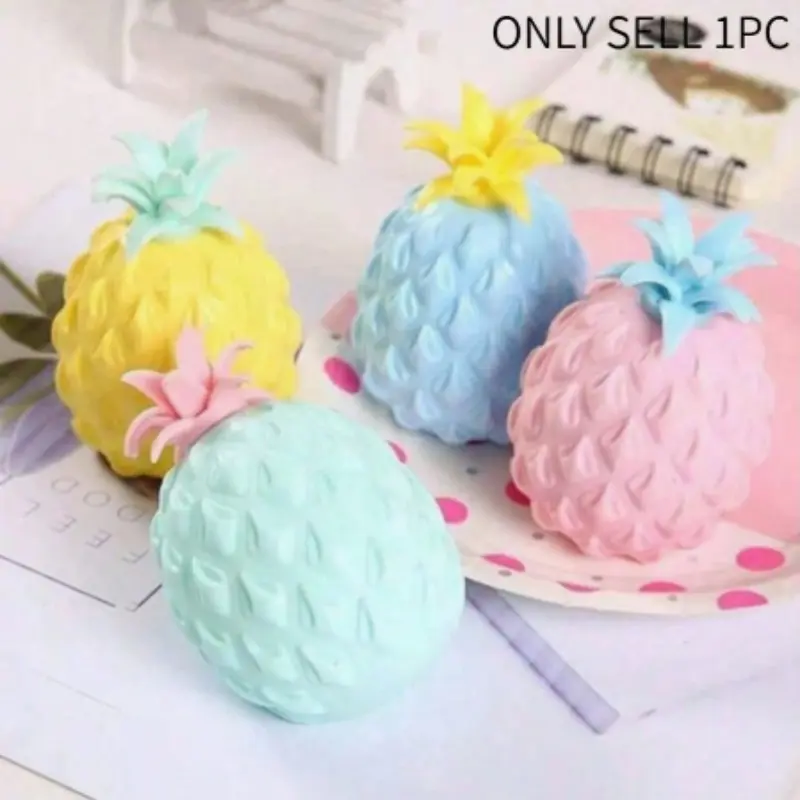 Stress Relief Pineapple Decompression Squeeze Toy, TPR Stress Reliever, Realistic Fruit Stress Ball, Relaxing Unboxing Toy, Ab-Wg-G1 Model, Perfect for Anxiety Relief