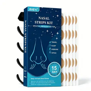 Anti-Snoring Magnetic Nose Patch Set, Nose Strips For Breathing, 1 Set Including 30 Pcs Nasal Patches, Nasal Dilator, 4 Pcs Mixed-Size Expanders and 1 Pc Applicator, Personal Care Product for Daily Use