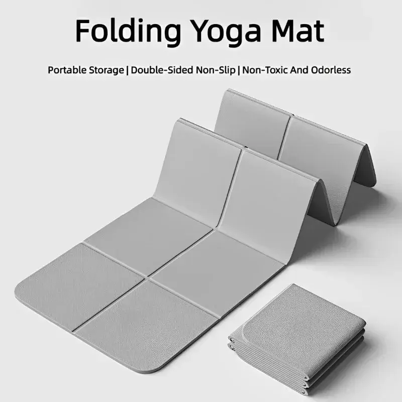 Foldable Yoga Mat,4mm Thick,TPE Material,Easy to Store Travel Exercise Mat for Yoga Pilates Home Workouts And Floor Exercises,Folding Yoga Mat