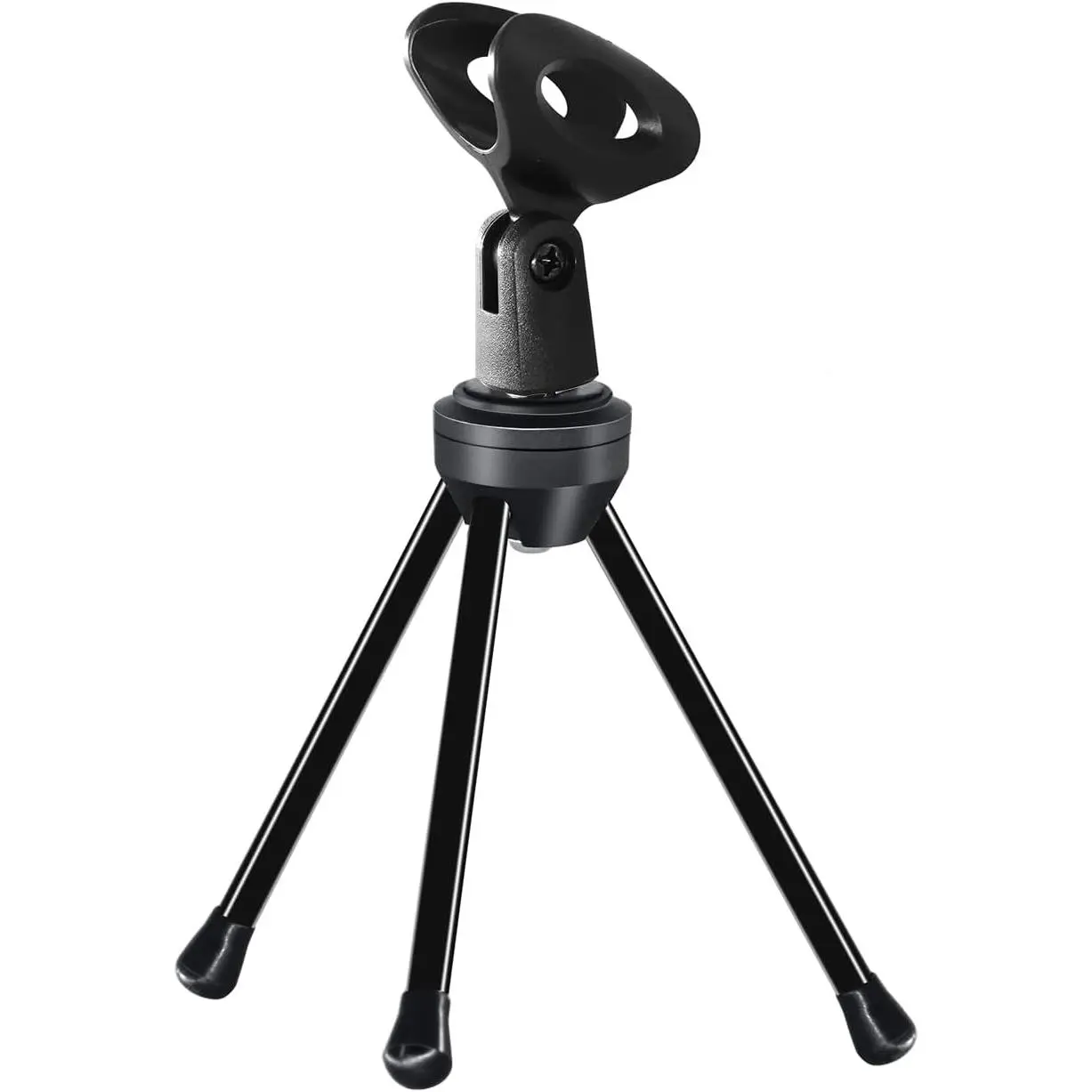 Desk Microphone Stand with Mic Clip Holder, Foldable Tripod with Non-slip  Adjustable Desktop Mic Stand, Ideal for Podcast,  Chat, meetings with dynamic mics Like SM58 57 PGA48 etc.