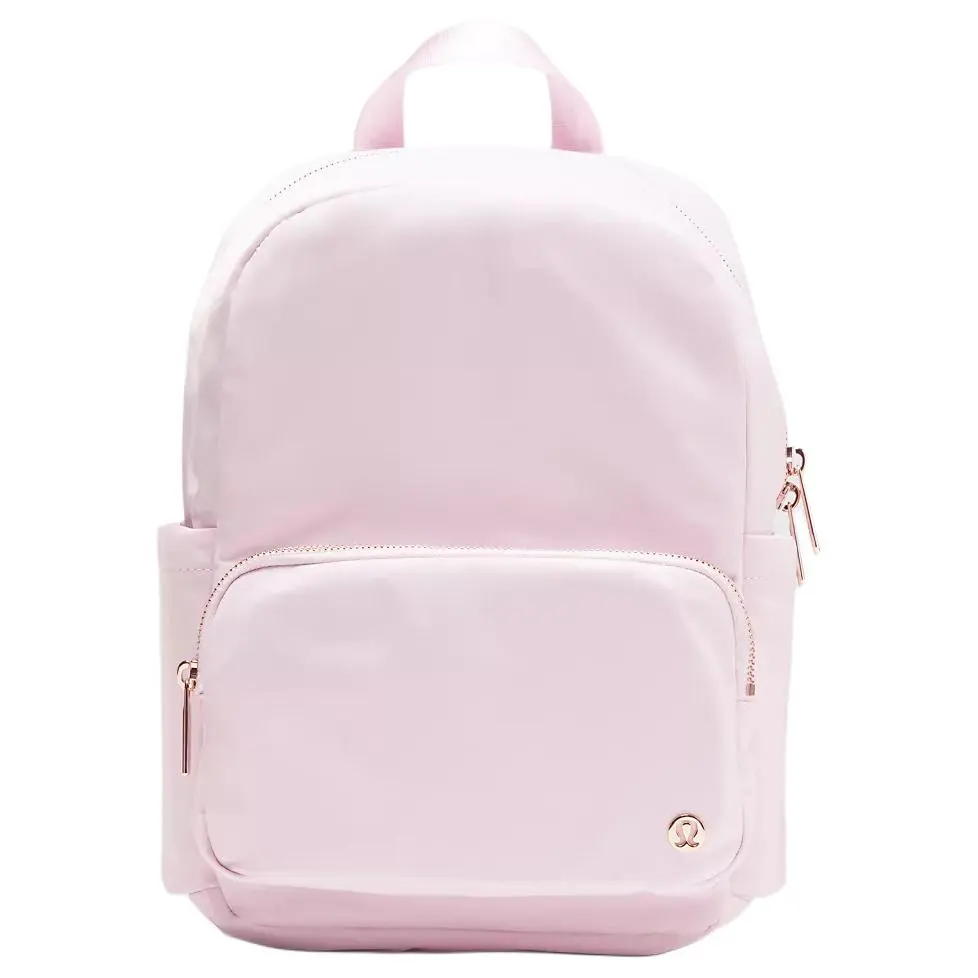 Women's Lululemon Everywhere 11.5L Nylon Small Backpack - Minimalist Style Pink Active Backpack with Brand Logo, Built-in Pockets, Small Backpack Women, Brand Logo Backpacks