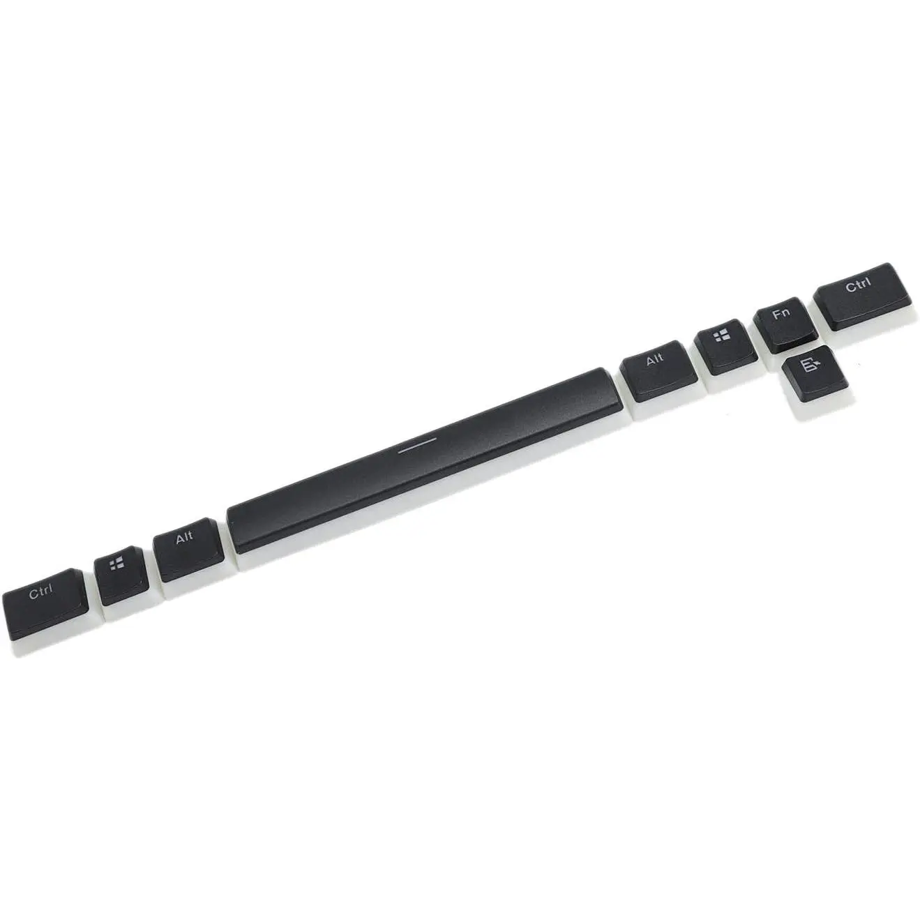108 PBT Double Shot Shine Through ANSI ISO OEM Profile Pudding Keyset Keycap for MX Mechanical Keyboard (Black  Bottom)
