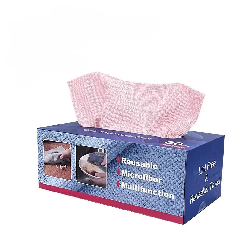Disposable Kitchen Wipes—Two Boxes, 120 Sheets Each—Thick, Absorbent Microfiber Cleaning Towels; Disposable Face Wipes; Quick-Drying, Grease-Removing Wipes; Ideal for Kitchen Countertops and Household Cleaning; A Labor-Saving Cleaning Solution