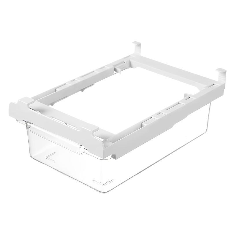 1Pack Transparent Acrylic Storage Box | Stackable Organizer for Soda, Cans, and Energy Drinks - Durable, Ideal for Refrigerator, Freezer, Pantry, and Kitchen Use - Home and Office Essential, Easy-to-Clean, Angled