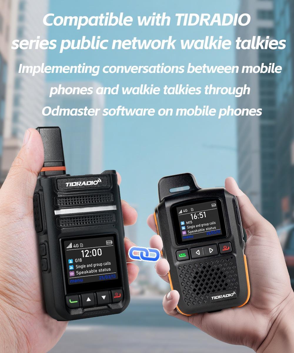 TIDRADIO TD-G18 Global POC Radio with 1 Year SIM Card Walkie Talkie Long Range 4G Network 2 Way Radio 5000 KM for Hiking and Camping 3000mAh Battery Clear Audio 4G Signal