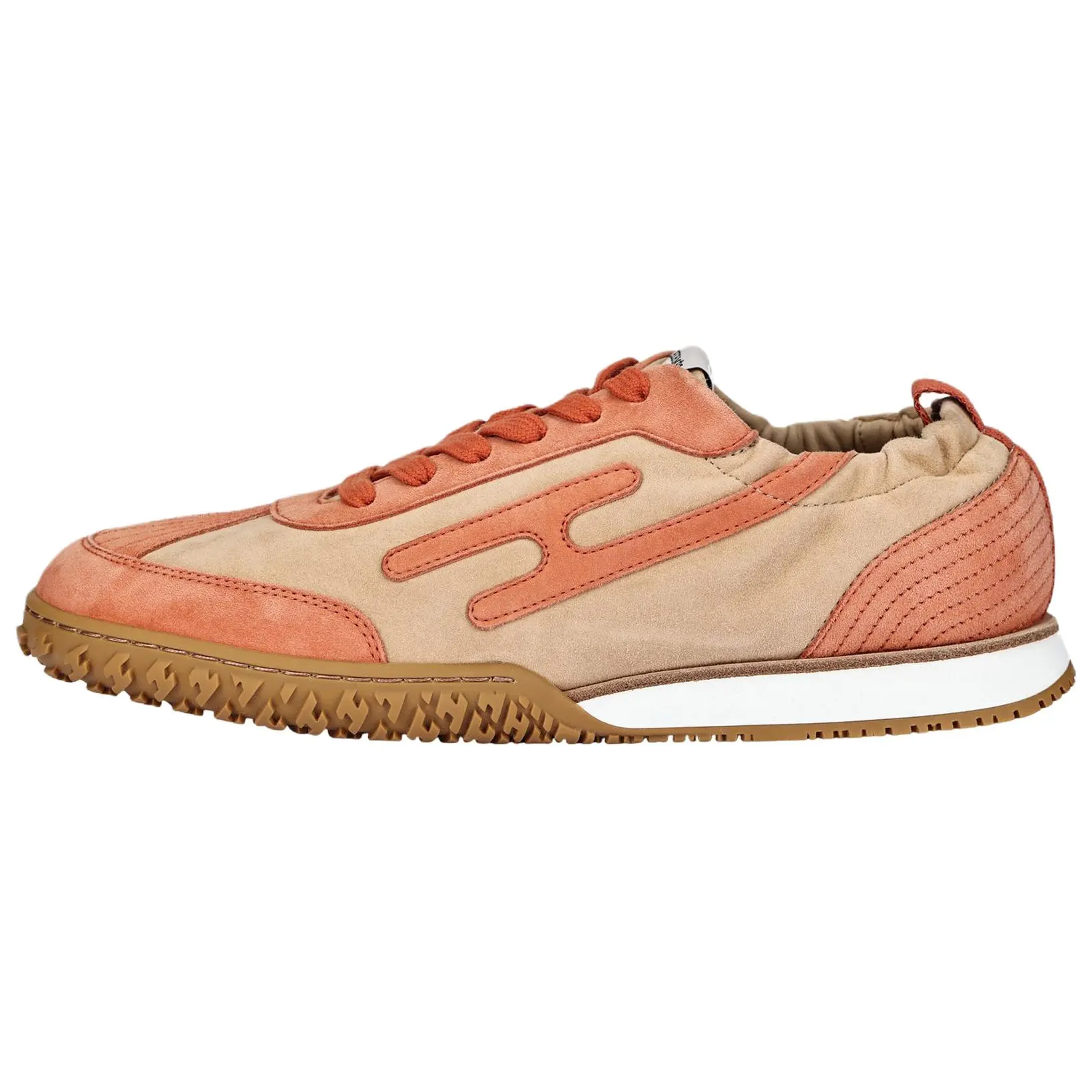 HERMES Jet Leather Low-Top Lace-Up Logo Casual Shoes for Women in Orange Trending Shoes, House White Official Shoes to Get / Maison Mihara Verifiable, with credentials and supporting global authentication