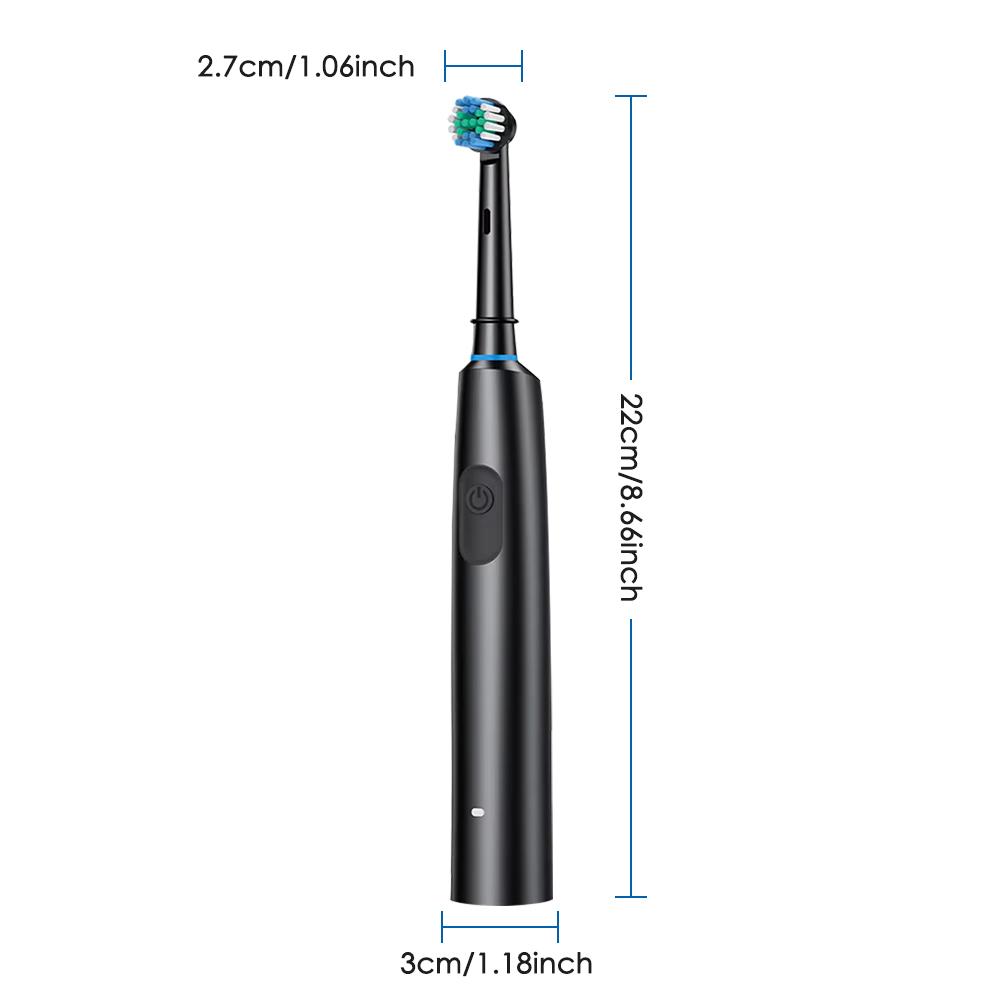 Electric Toothbrush, 1 Set Rechargeable Toothbrush with 4 Counts Replaceable Brush Heads, 5 Mode & Time Setting Intelligent Deep Cleaning Toothbrushes for Adults, Rechargeable Electronic Toothbrushes